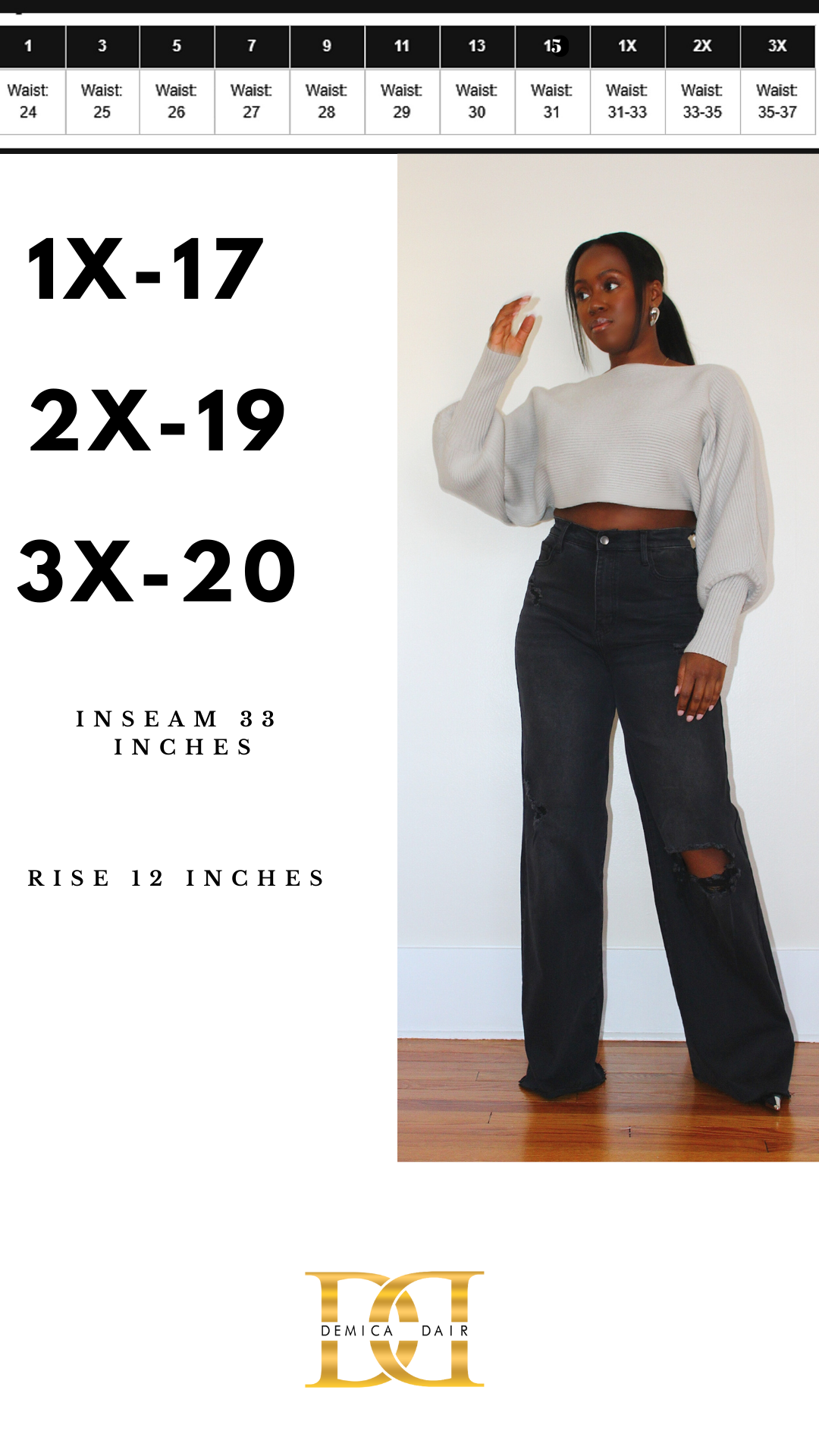 High Waist Denim - Vintage Black