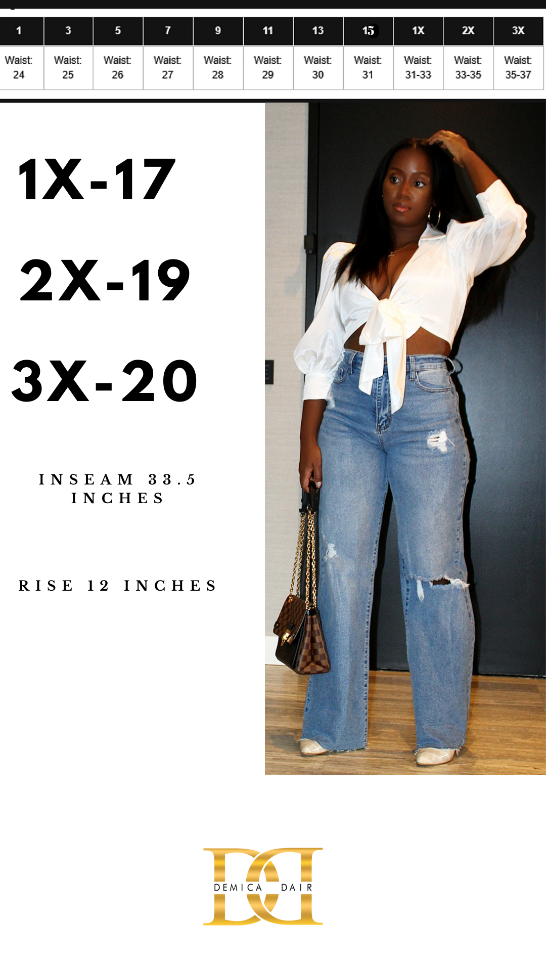 High Waist Wide Leg Denim