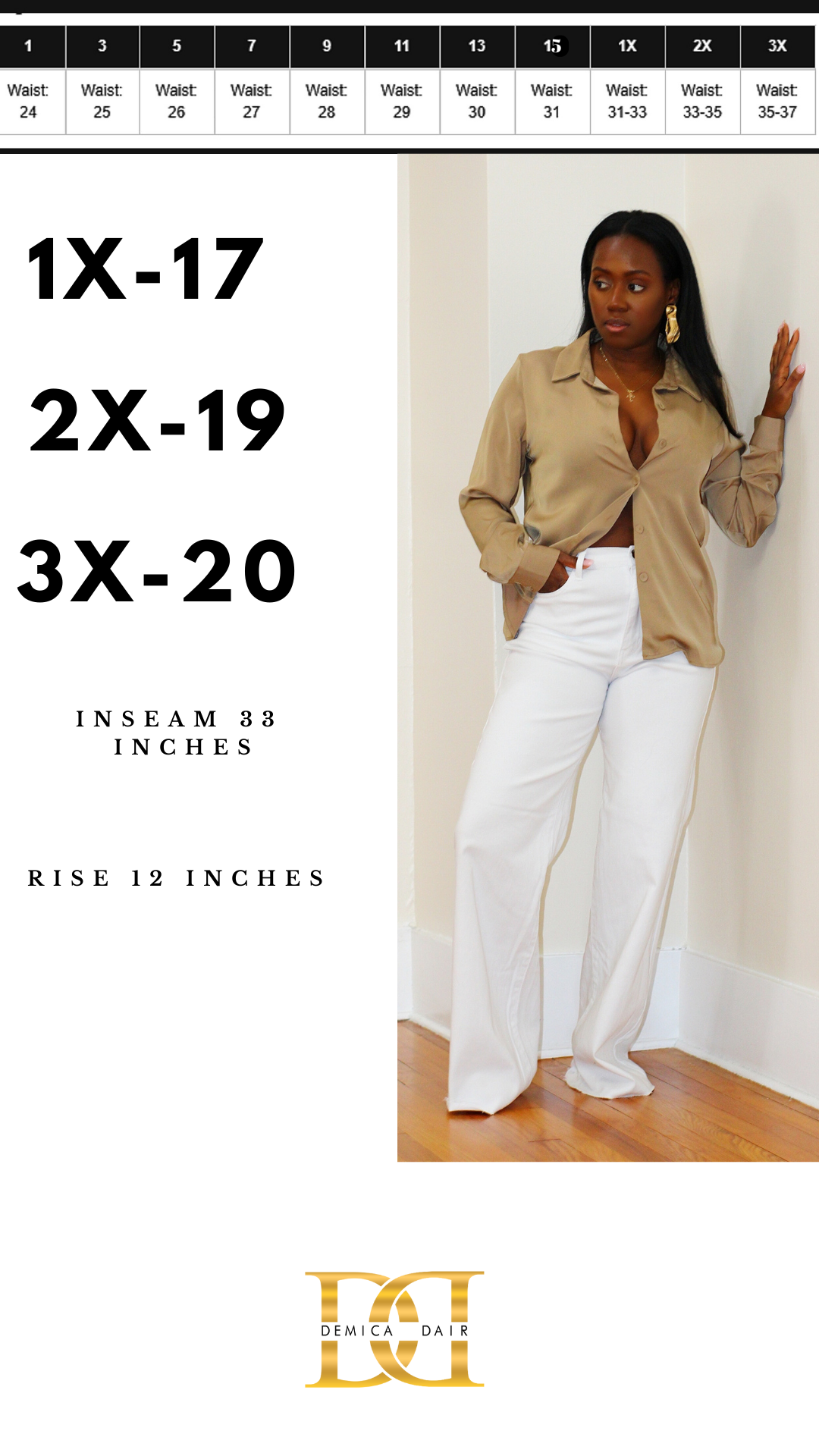 High Waist Wide Leg Denim- White