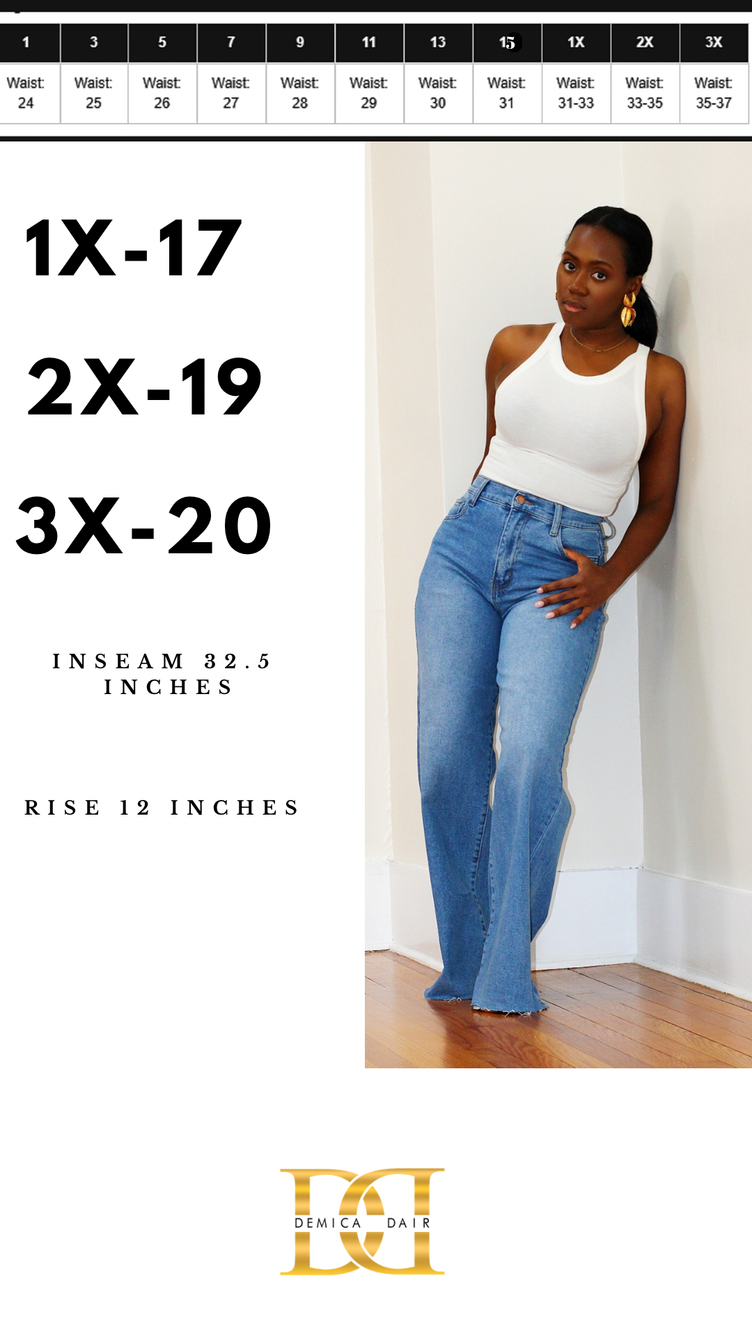 High Waist Wide Leg Denim- Stone