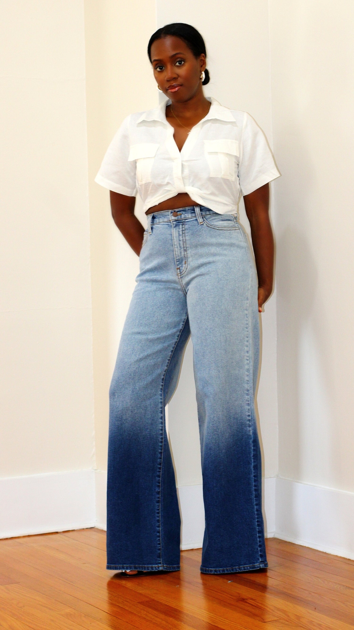 High waist Jeans -Ombre