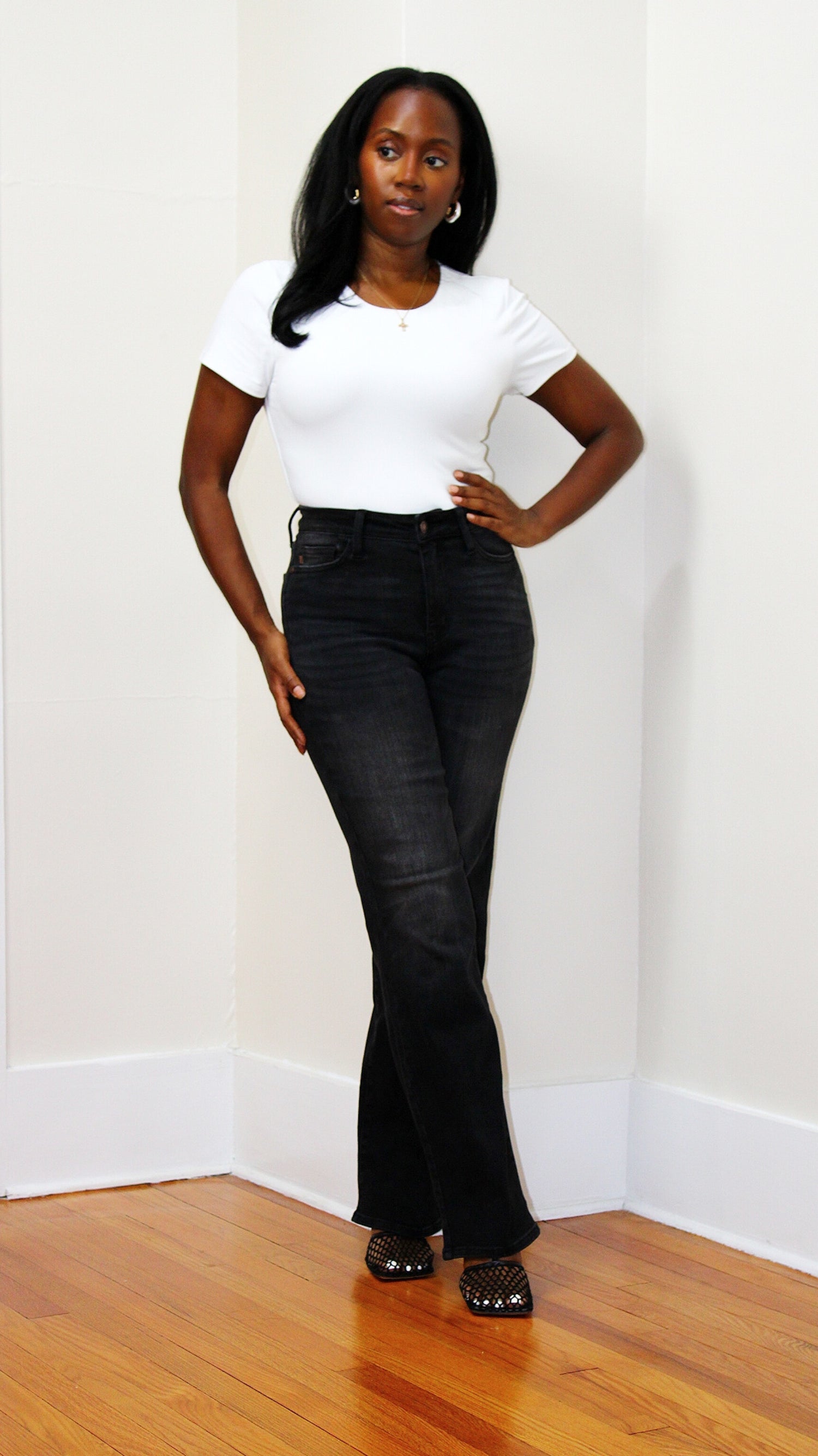 Judy Blue High Waist Classic Straight -Black