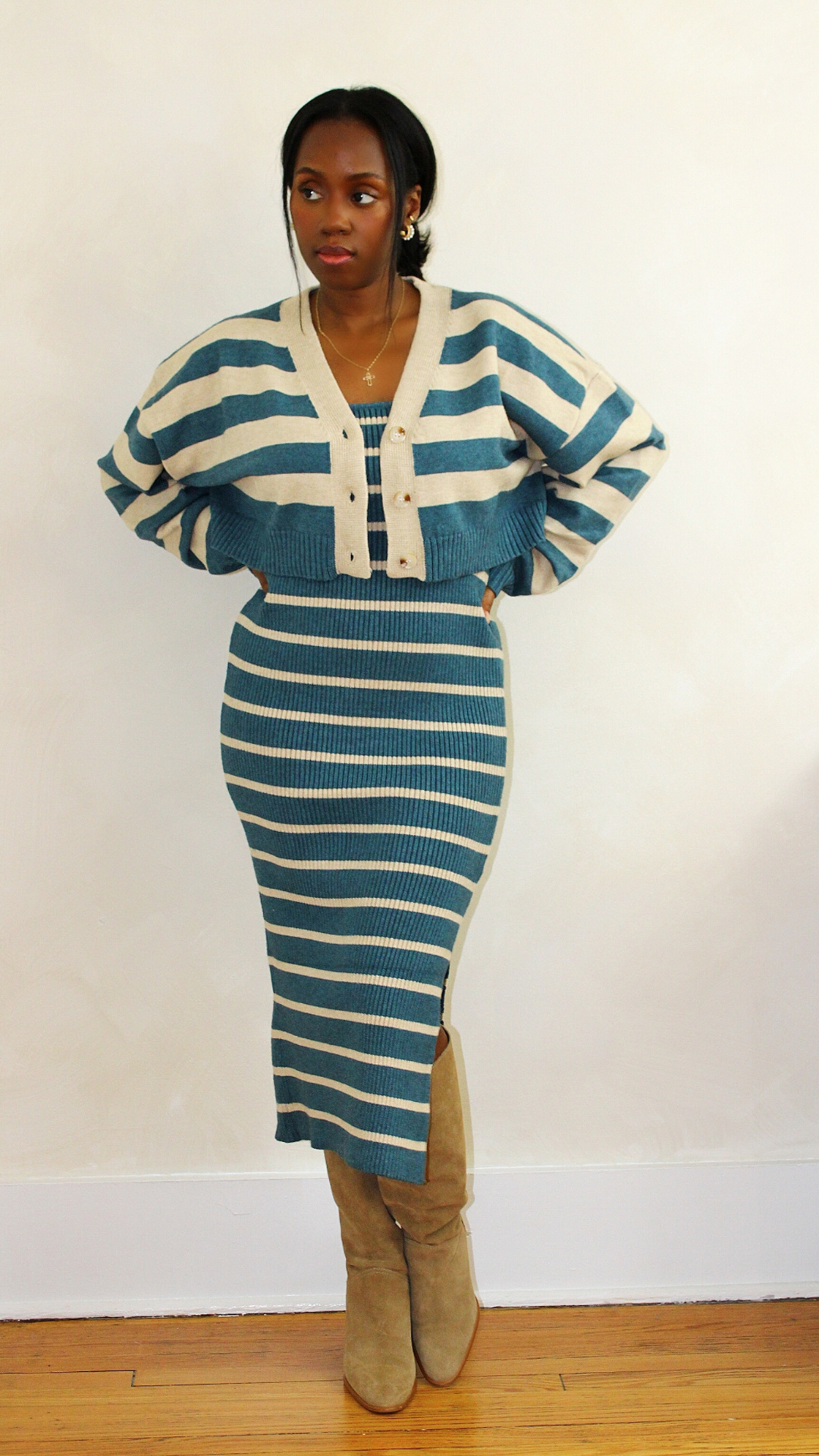 Knit Cardigan & Dress Set – Demica Dair