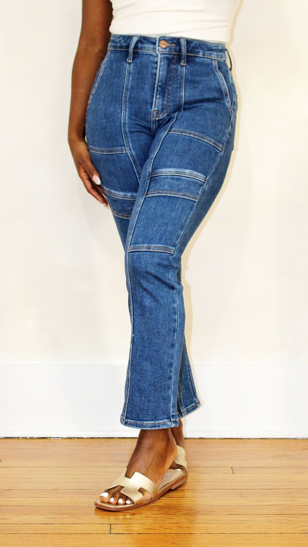 High-Rise Ankle Straight Jean Comfortable Denim