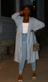 Baby Blue Trench Coat with Belt