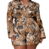 Animal Print Romper (1X-3X)