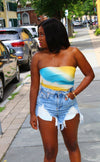 Tropical Skirt Co-ord in Yellow