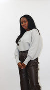 Dolman Sleeve Crop Sweater