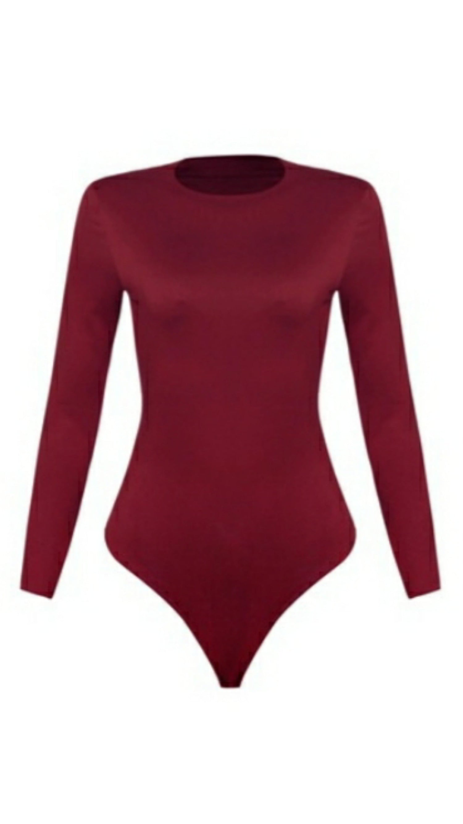 Stretch Contour Bodysuit (cranberry)