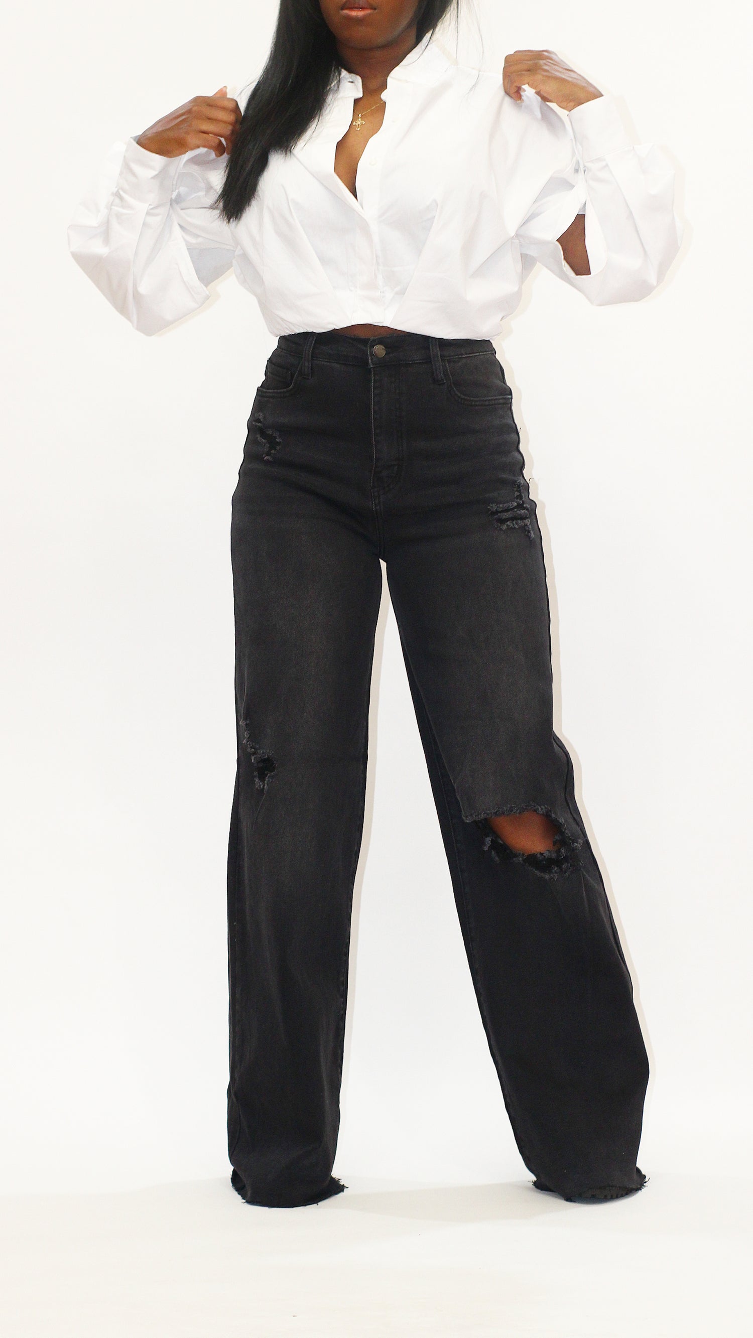 High Waist Denim - Vintage Black