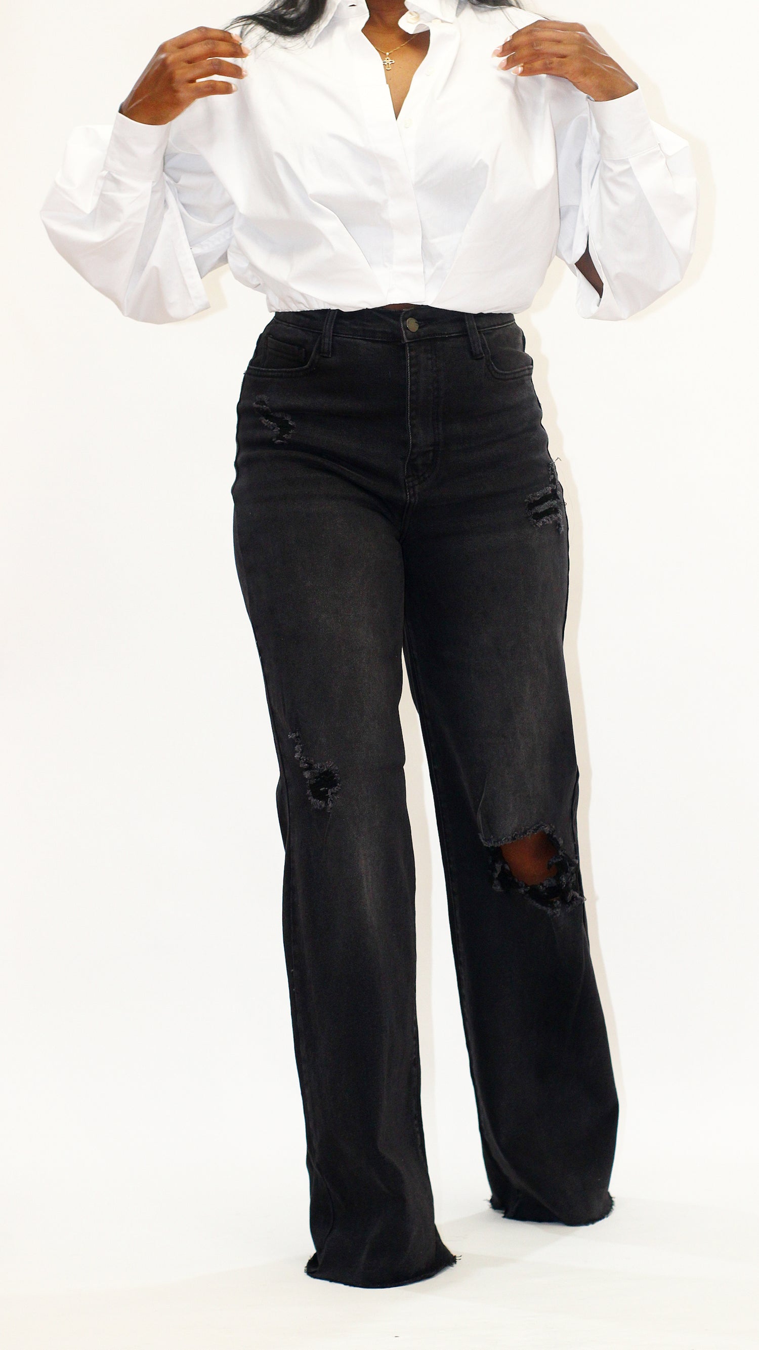 High Waist Denim - Vintage Black