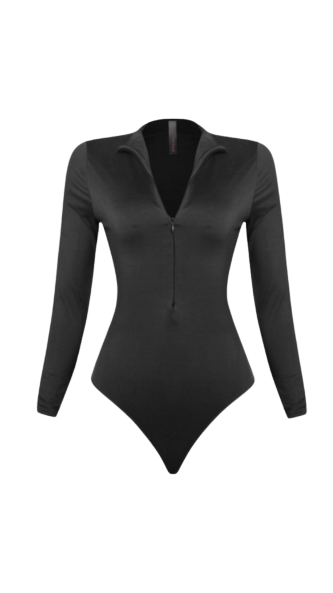 Zip Me Up Bodysuit- Black