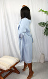 Baby Blue Trench Coat with Belt