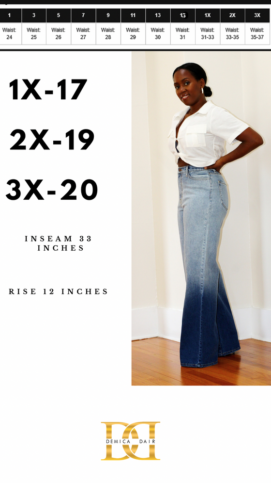 High waist Jeans -Ombre