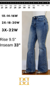 RISEN Mid Rise Flare Jeans
