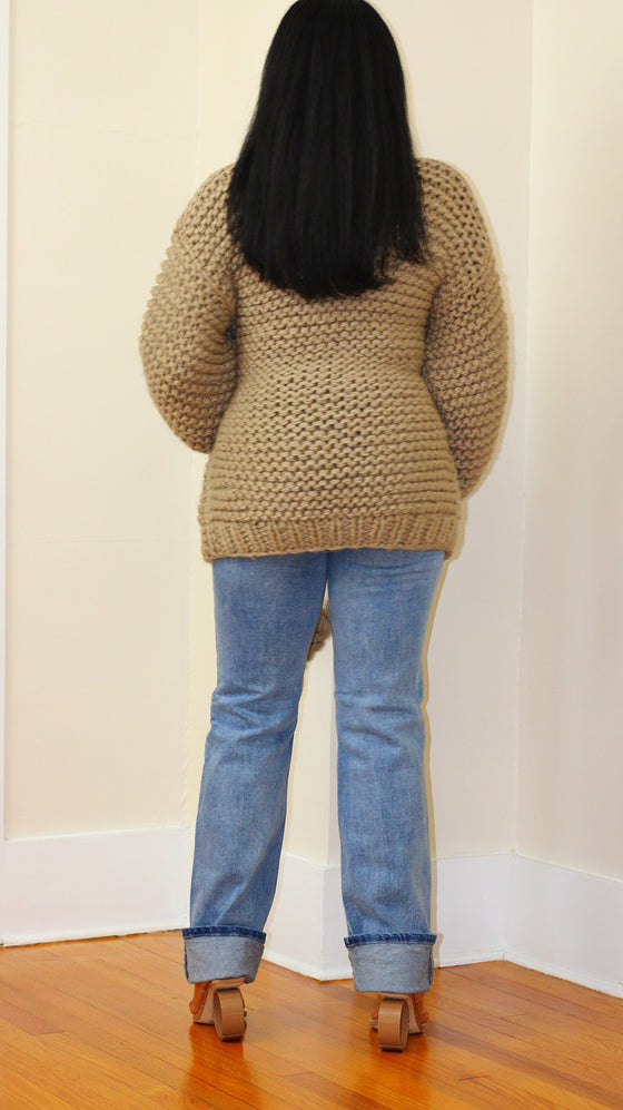 Chunky Knit Cardigan Sweater