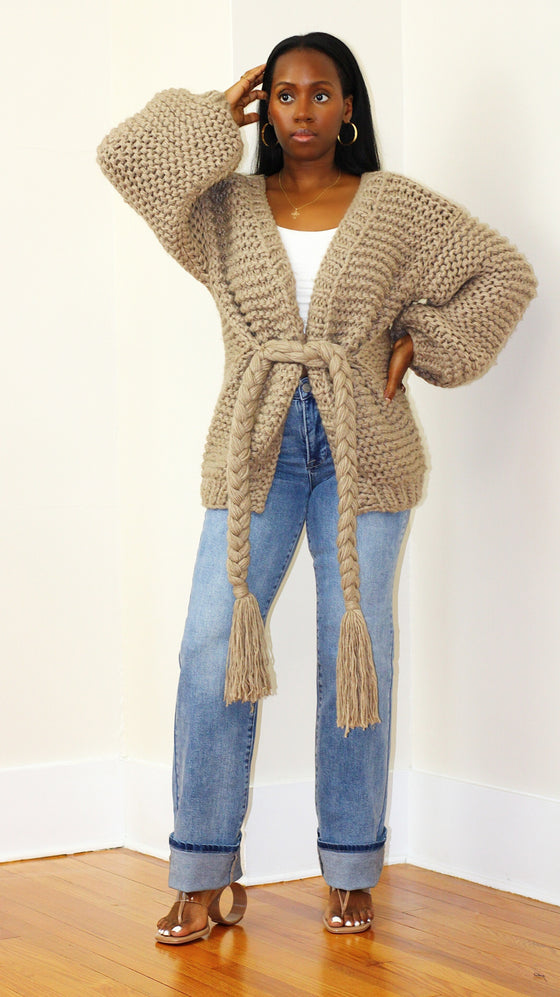 Chunky Knit Cardigan Sweater