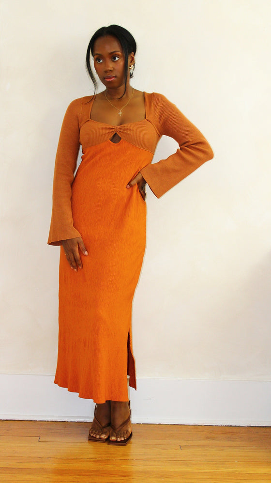 Pumpkin Spice Maxi Dress