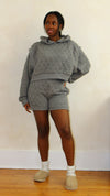 Quilted Hoodie and Short Set