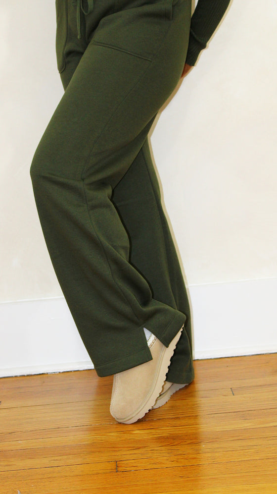 French Terry Straight Leg Pants