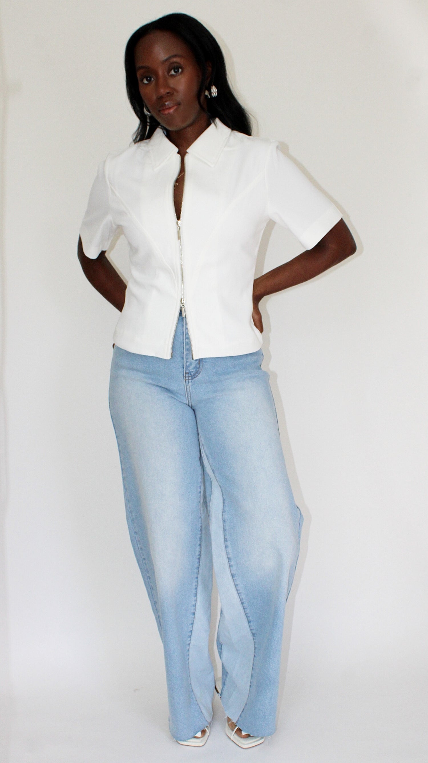 Celine Two-Way Zip Top