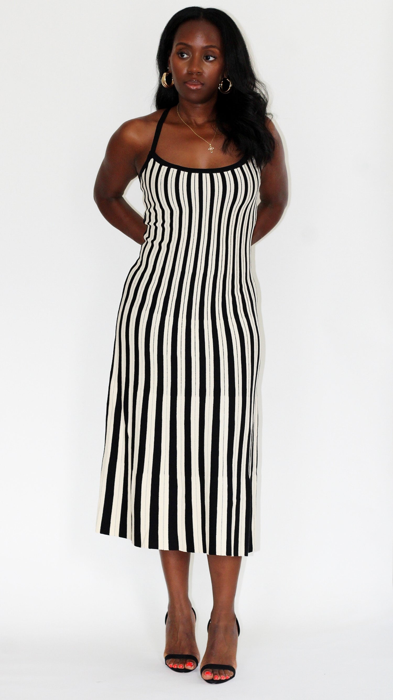 Diana Striped Midi Dress