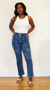 High-Rise Ankle Straight Jean Comfortable Denim