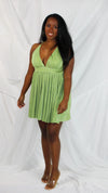 Baby Doll Dress-  Lime green