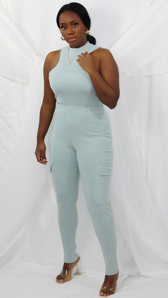 Kara Set ( bodysuit) - Powder Blue