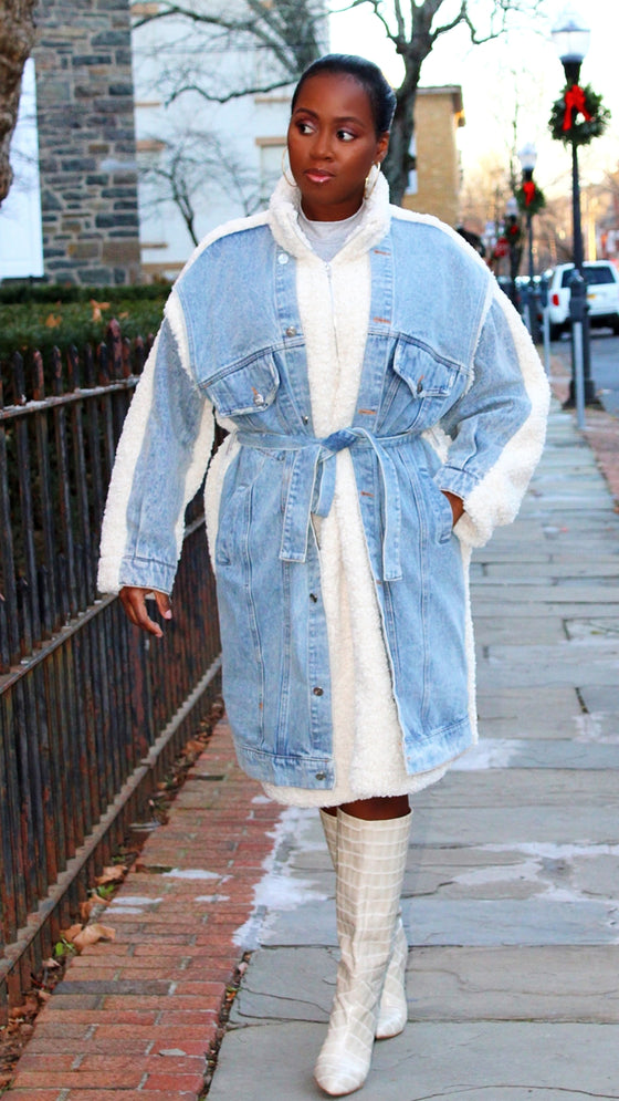 Sherpa Denim Coat