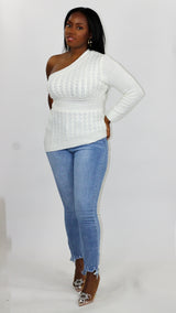 Knit One Shoulder Sweater