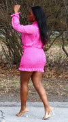 Chiffon Smock skirt dress (hot pink)
