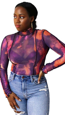  Watercolor Sheer Top