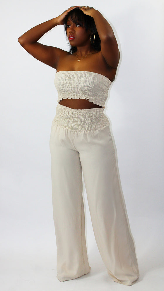 Smock Waist Pants Set