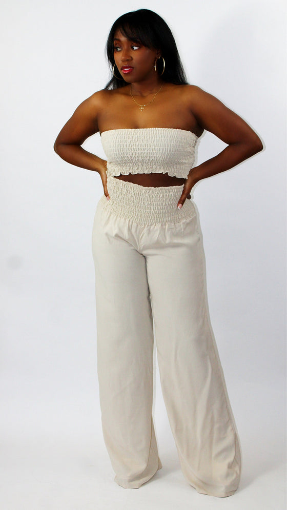 Smock Waist Pants Set