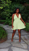 Baby Doll Dress-  Lime green