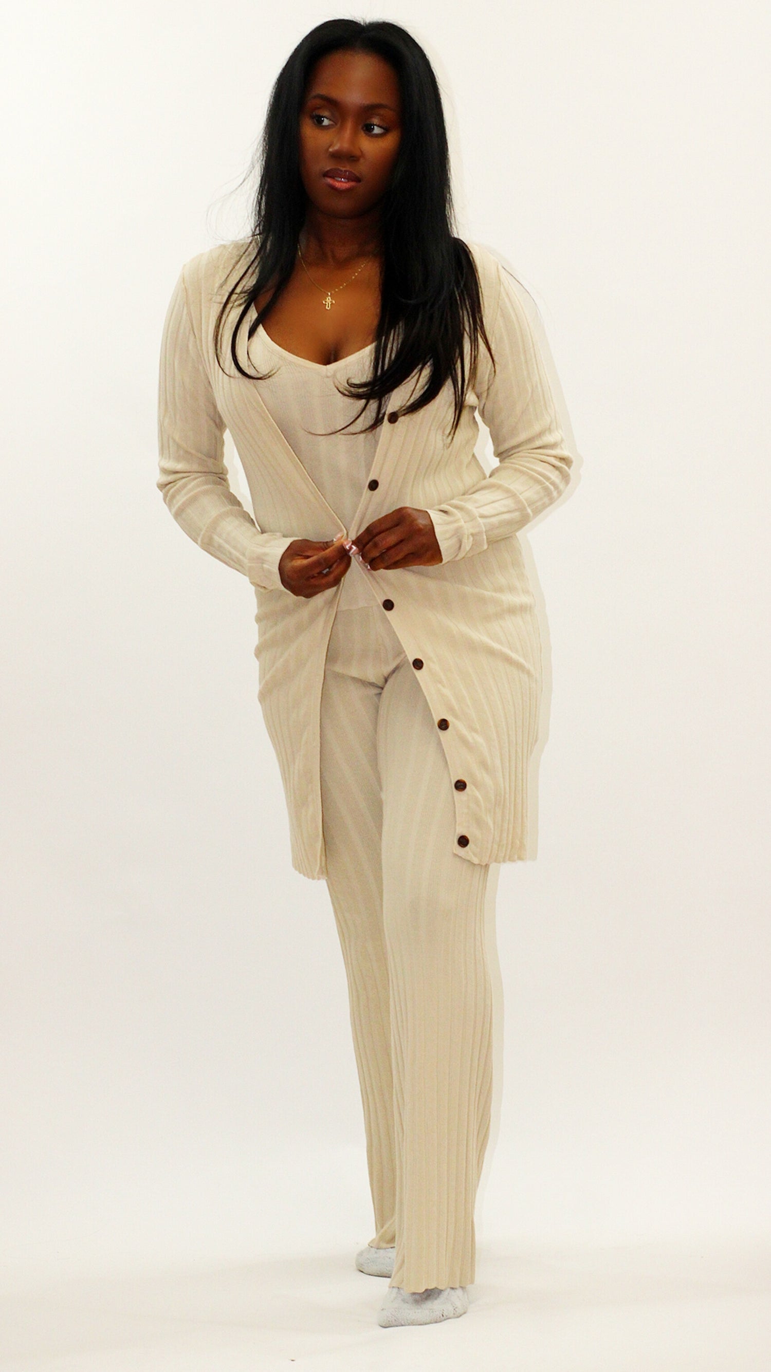 Mahlo 3 Piece Ribbed Knit Set