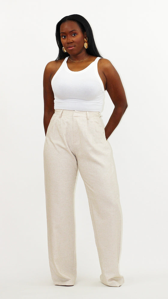 Lined Linen Pants