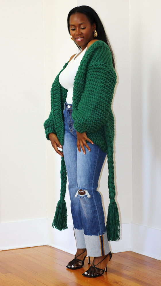 Chunky Knit Cardigan Sweater